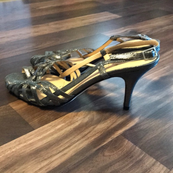 Kate Spade Silver Glitter Slingback Heels - Picture 5 of 5